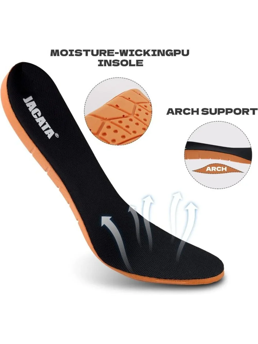 Jacata Men's Black Mesh Faux Leather Slip On Water Resistant Non Slip Sneakers